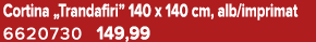Cortina „Trandafiri” 140 x 140 cm, alb/imprimat 6620730 149,99