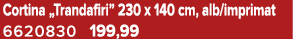 Cortina „Trandafiri” 230 x 140 cm, alb/imprimat 6620830 199,99