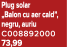 Plug solar „Balon cu aer cald”, negru, auriu C008892000 73,99