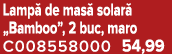 Lamp de mas  solar  „Bamboo”, 2 buc, maro C008558000 54,99
