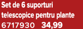 Set de 6 suporturi telescopice pentru plante 6717930 34,99