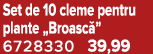 Set de 10 cleme pentru plante „Broasc ” 6728330 39,99
