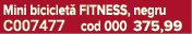 Mini biciclet FITNESS, negru C007477 cod 000 375,99