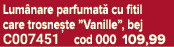 Lum nare parfumat cu fitil care trosne te ”Vanille”, bej C007451 cod 000 109,99