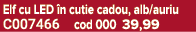 Elf cu LED n cutie cadou, alb/auriu C007466 cod 000 39,99