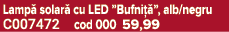 Lamp solar  cu LED ”Bufni  ”, alb/negru C007472 cod 000 59,99
