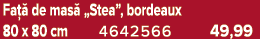 Fa  de mas  „Stea”, bordeaux 80 x 80 cm 4642566 49,99
