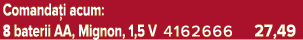Comanda i acum: 8 baterii AA, Mignon, 1,5 V 4162666 27,49