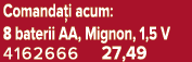 Comanda i acum: 8 baterii AA, Mignon, 1,5 V 4162666 27,49