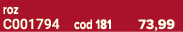 roz C001794 cod 181 73,99