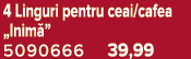 4 Linguri pentru ceai/cafea „Inim ” 5090666 39,99