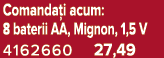 Comanda i acum: 8 baterii AA, Mignon, 1,5 V 4162660 27,49