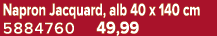 Napron Jacquard, alb 40 x 140 cm 5884760 49,99