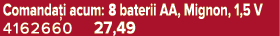 Comanda i acum: 8 baterii AA, Mignon, 1,5 V 4162660 27,49