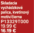 Skladacia vych dzkov palica, kvetinov  mot v/ ierna P13329T000 19.99 € 16.19 €