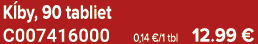 K by, 90 tabliet C007416000 0,14 €/1 tbl 12.99 €