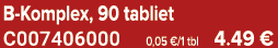 B Komplex, 90 tabliet C007406000 0,05 €/1 tbl 4.49 €