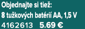 Objednajte si tie : 8 tu kov ch bat ri AA, 1,5 V 4162613 5.69 €