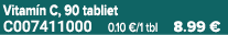 Vitam n C, 90 tabliet C007411000 0.10 €/1 tbl 8.99 €