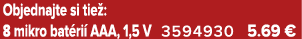 Objednajte si tie : 8 mikro bat ri AAA, 1,5 V 3594930 5.69 €