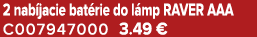 2 nab jacie bat rie do l mp RAVER AAA C007947000 3.49 €