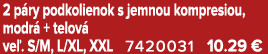 2 p ry podkolienok s jemnou kompresiou, modr + telov  ve . S/M, L/XL, XXL 7420031 10.29 €