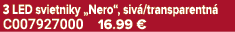 3 LED svietniky „Nero“, siv /transparentn C007927000 16.99 €