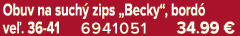 Obuv na such zips „Becky“, bord  ve . 36 41 6941051 34.99 €
