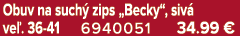Obuv na such zips „Becky“, siv  ve . 36 41 6940051 34.99 €