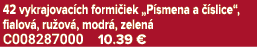 42 vykrajovac ch formi iek „P smena a  slice“, fialov , ru ov , modr , zelen  C008287000 10.39 €