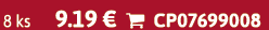 8 ks 9.19 €  CP07699008