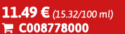 11.49 € (15.32/100 ml)  C008778000