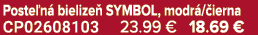 Poste n bielize  SYMBOL, modr / ierna CP02608103 23.99 € 18.69 €