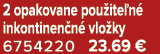2 opakovane pou ite n inkontinen n  vlo ky 6754220 23.69 €