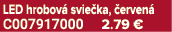 LED hrobov svie ka,  erven  C007917000 2.79 €