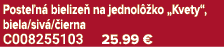 Poste n bielize  na jednol  ko „Kvety“, biela/siv / ierna C008255103 25.99 €