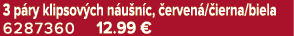 3 p ry klipsov ch n u n c, erven / ierna/biela 6287360 12.99 €