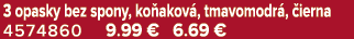 3 opasky bez spony, ko akov , tmavomodr , ierna 4574860 9.99 € 6.69 €