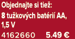 Objednajte si tie : 8 tu kov ch bat ri AA, 1,5 V 4162660 5.49 €