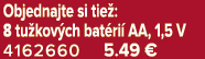 Objednajte si tie : 8 tu kov ch bat ri AA, 1,5 V 4162660 5.49 €