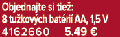 Objednajte si tie : 8 tu kov ch bat ri AA, 1,5 V 4162660 5.49 €