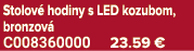 Stolov hodiny s LED kozubom, bronzov  C008360000 23.59 €