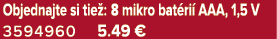 Objednajte si tie : 8 mikro bat ri AAA, 1,5 V 3594960 5.49 €
